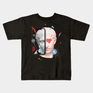 Aesthetic Adam on social-media Kids T-Shirt